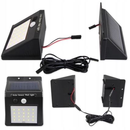 Lampada da parete LED Solar con sensore e pannello esterno LED/0,55W/3,7V IP65