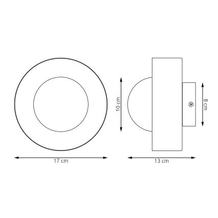 Lampada da parete LULU 1xG9/8W/230V arancione