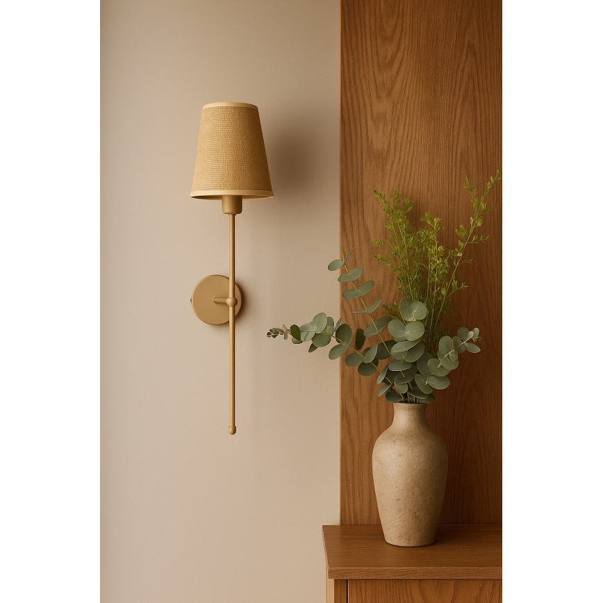 Lampada da parete MADELA 1xE14/40W/230V iuta/beige