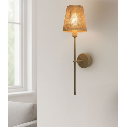 Lampada da parete MADELA 1xE14/40W/230V iuta/beige