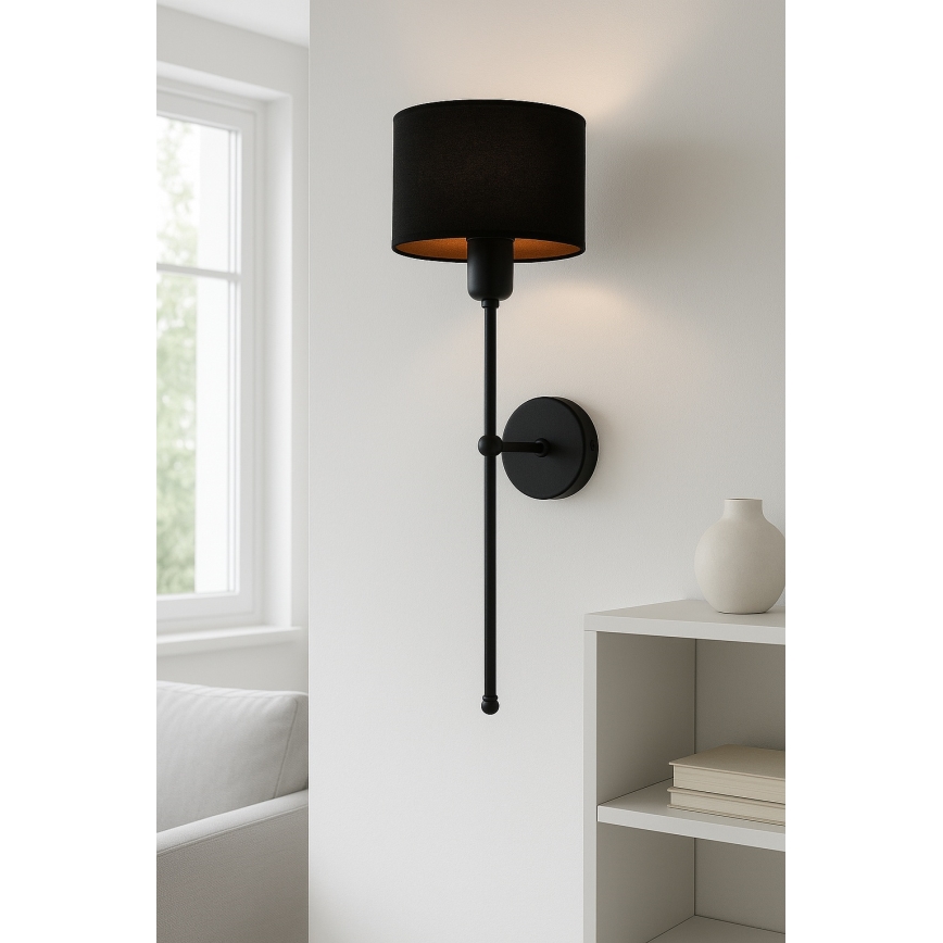Lampada da parete MADELA 1xE14/40W/230V nera