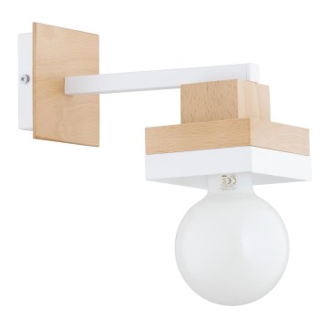 Lampada da parete MIKO 1xE27/15W/230V bianca/beige