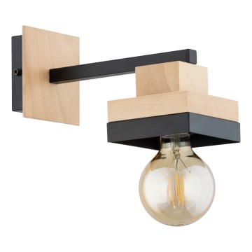 Lampada da parete MIKO 1xE27/15W/230V nera/beige