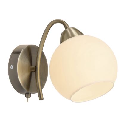 Lampada da parete NESTOR 1xE27/40W/230V ottone