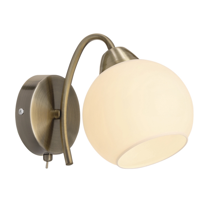 Lampada da parete NESTOR 1xE27/40W/230V ottone