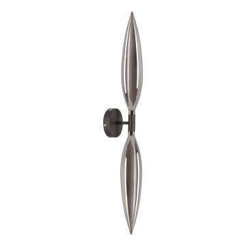 Lampada da parete NORDIC 2xG9/5W/230V nero/grigio fumé