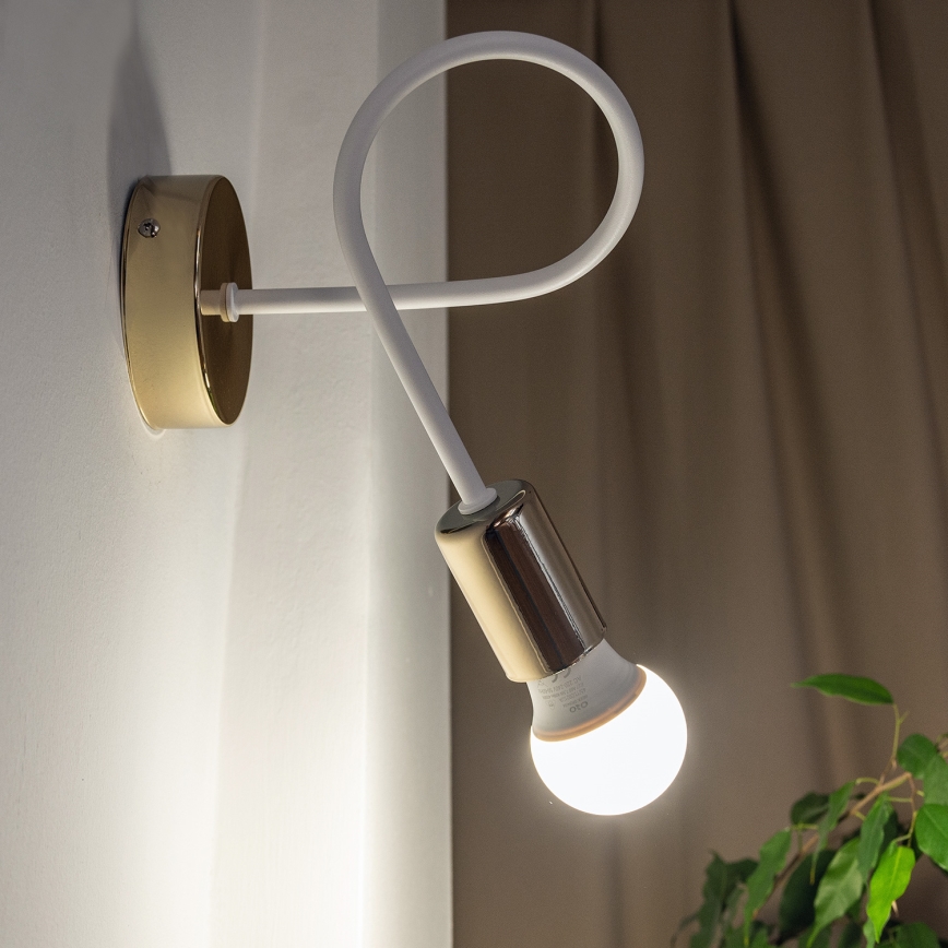 Lampada da parete OXFORD 1xE27/15W/230V oro/bianco