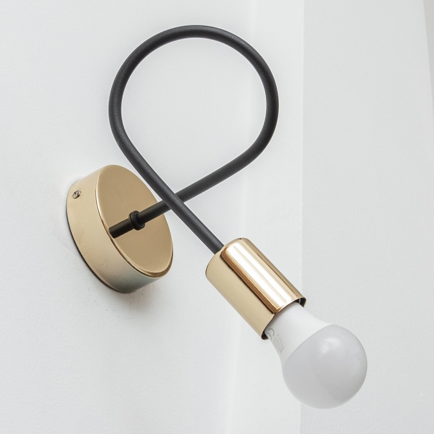 Lampada da parete OXFORD 1xE27/15W/230V oro/nero