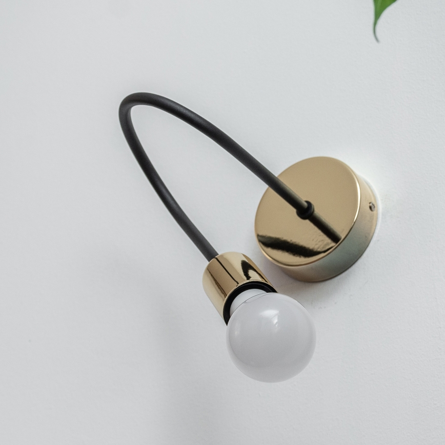 Lampada da parete OXFORD 1xE27/15W/230V oro/nero