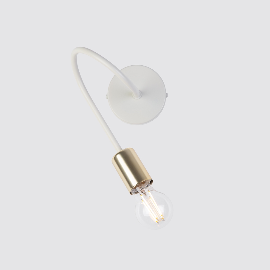 Lampada da parete OXFORD 1xE27/15W/230V ottone/bianco