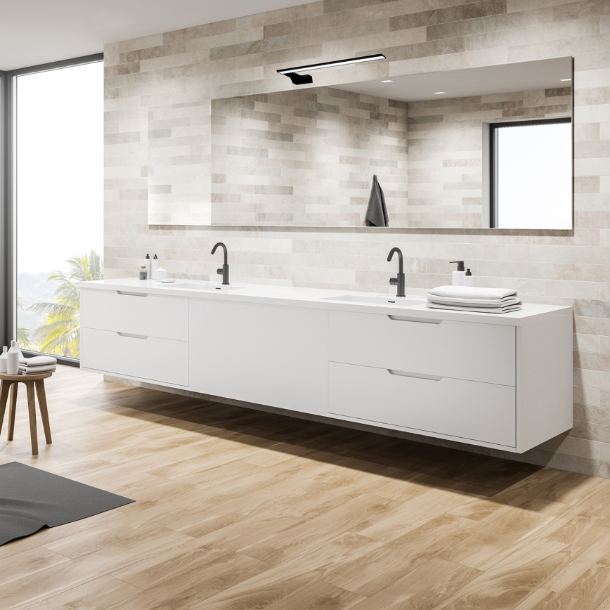 Lampada da parete per bagno SHINE LED/11W/230V 45 cm IP44 nera