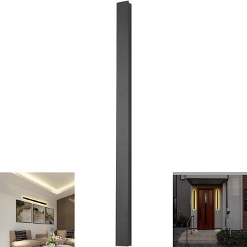Lampada da parete per esterni a LED 16W, 230V, 3000K, IP65, 101 cm, antracite