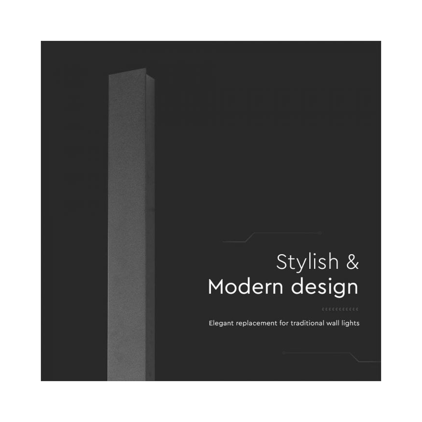 Lampada da parete per esterni LED/10W/230V 3000K IP65 51 cm antracite