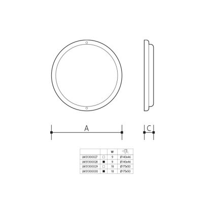 Lampada da parete per esterni LED/9W/230V IP54 nero