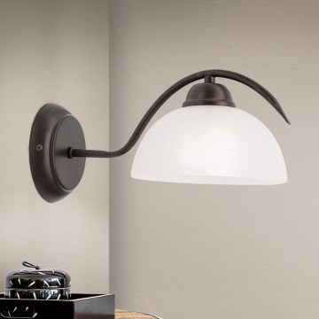 Lampada da parete RULA 1xE27/40W/230V bianco/bronzo