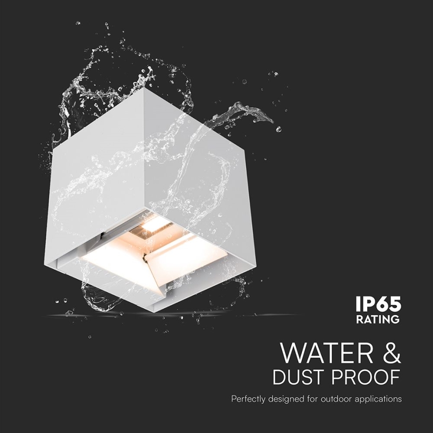 Lampada da parete solare a LED con sensore LED/9W/5V 3000/4000/5000K IP65 2600 mAh bianca