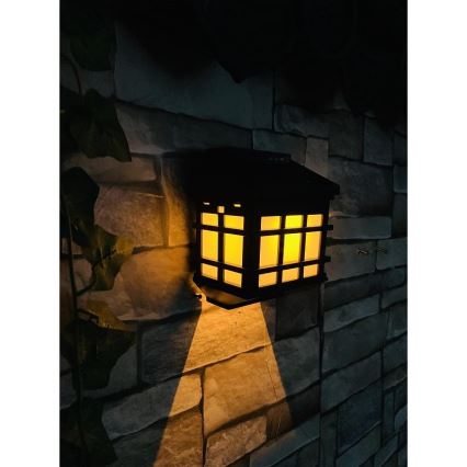 Lampada da parete solare a LED con sensore crepuscolare LED/1,2 V 600 mAh IP44