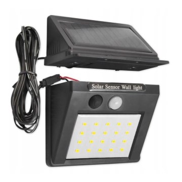 Lampada da parete solare a LED con sensore e pannello esterno LED/0,55W/3,7V 1200 mAh IP44