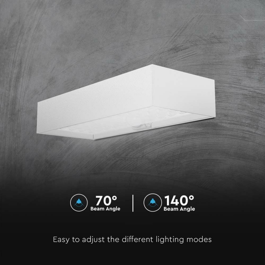 Lampada da parete solare a LED con sensore LED/6W/3,7V IP65 4000K bianco