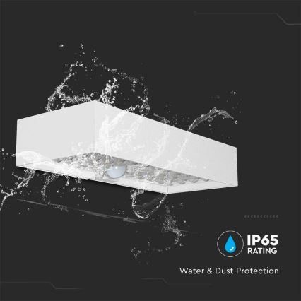 Lampada da parete solare a LED con sensore LED/6W/3,7V IP65 4000K bianco