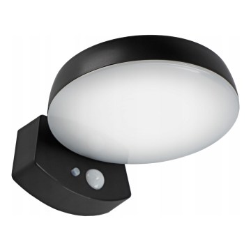 Lampada da parete solare a LED dimmerabile con sensore LED/3W/3,7V 1800 mAh IP54 nera