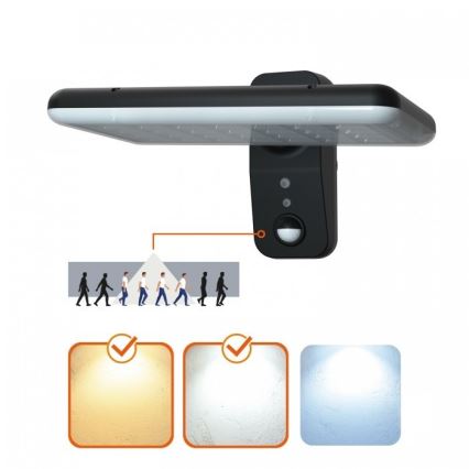 Lampada solare da parete a LED con sensore PHOENIX LED/15W/3,2V 3000/4000K IP65 6000 mAh
