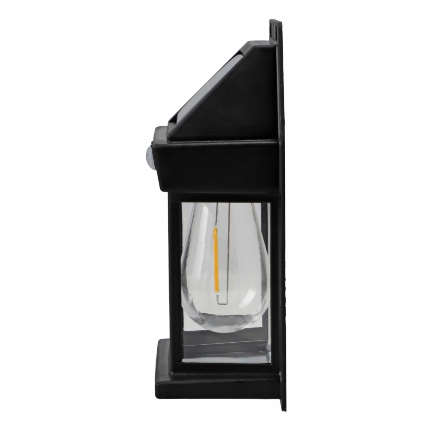 Lampada da parete solare LED con sensore LED/3,7V 600 mAh IP44 nera