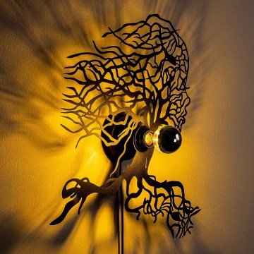 Lampada da parete TREE WOMAN 1xE27/40W/230V nera