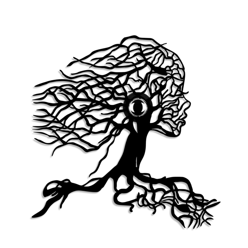 Lampada da parete TREE WOMAN 1xE27/40W/230V nera