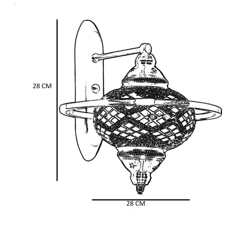 Lampada da parete YENI 1xE27/40W/230V bronzo