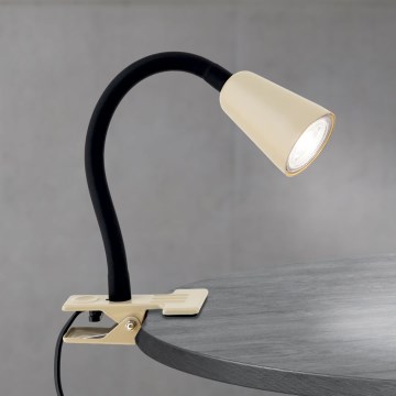 Lampada da scrivania flessibile con clip DOTTY 1xGU10/10W/230V beige/nero
