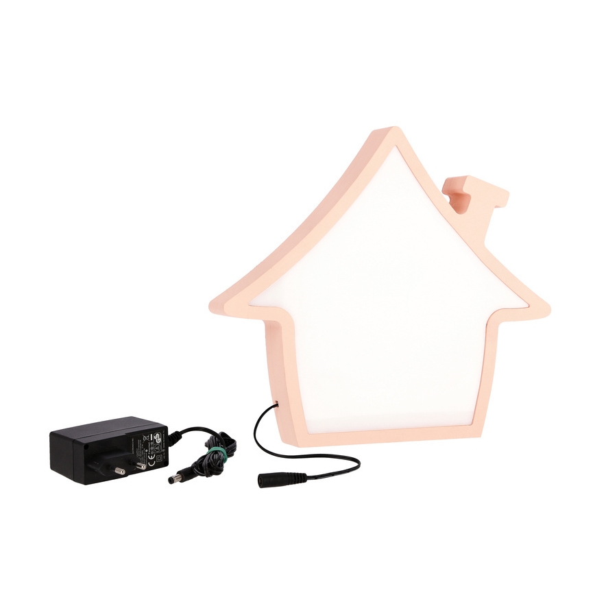 Lampada da scrivania per bambini HOUSE LED/10W/230V rosa