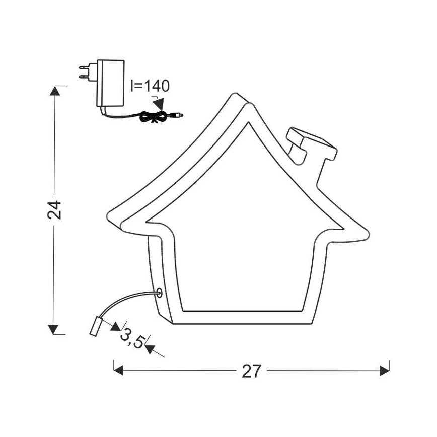Lampada da scrivania per bambini HOUSE LED/10W/230V rosa