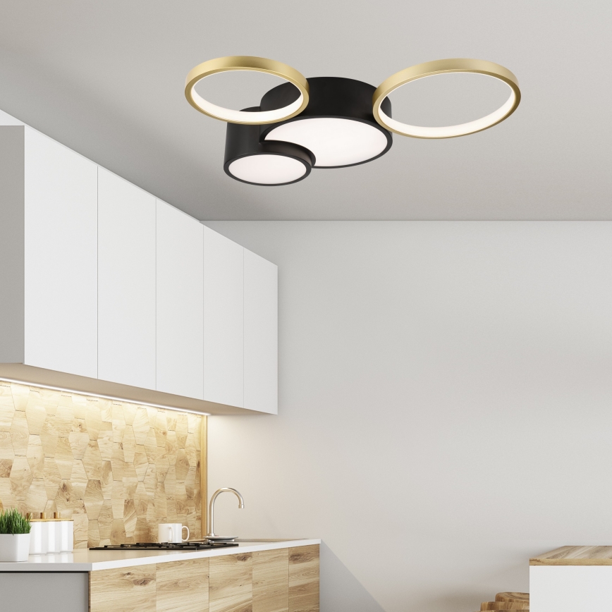 Lampada da soffitto dimmerabile ALIZEE LED/30W/230V 3000-6500K nero/oro