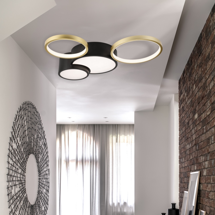 Lampada da soffitto dimmerabile ALIZEE LED/30W/230V 3000-6500K nero/oro