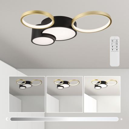 Lampada da soffitto dimmerabile ALIZEE LED/30W/230V 3000-6500K nero/oro