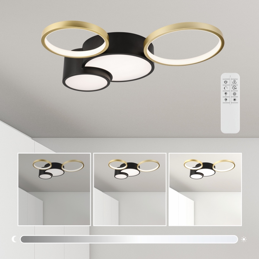 Lampada da soffitto dimmerabile ALIZEE LED/30W/230V 3000-6500K nero/oro