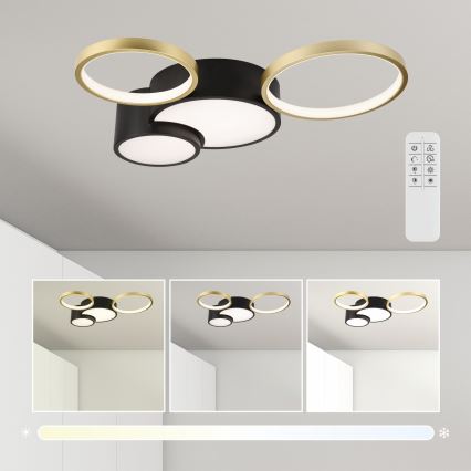 Lampada da soffitto dimmerabile ALIZEE LED/30W/230V 3000-6500K nero/oro