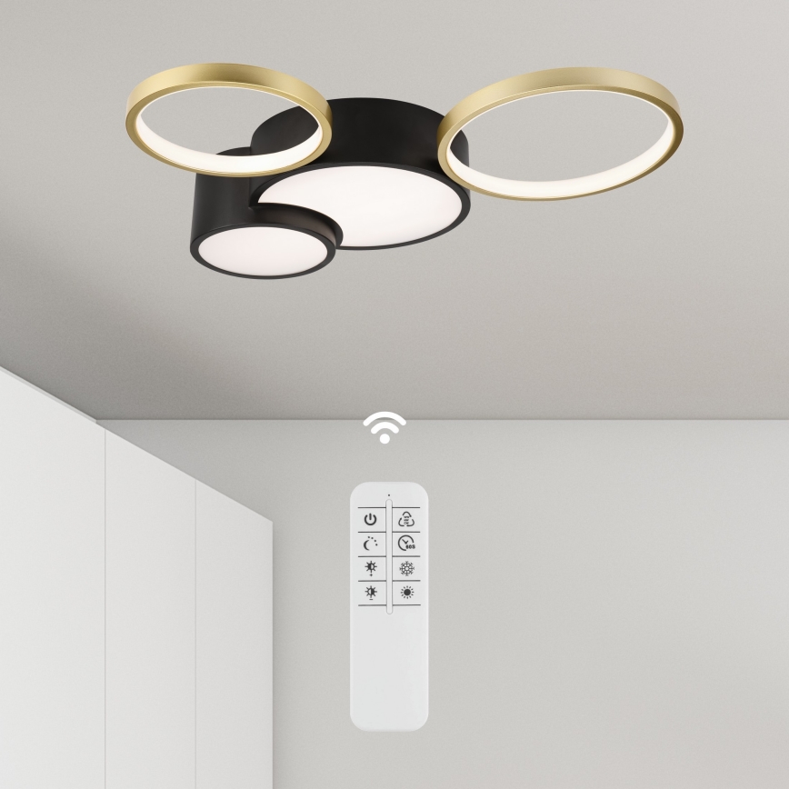 Lampada da soffitto dimmerabile ALIZEE LED/30W/230V 3000-6500K nero/oro