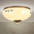 Lampada da soffitto LANDHAUS 1xE27/60W/230V Ø 21 cm bronzo/beige/blu