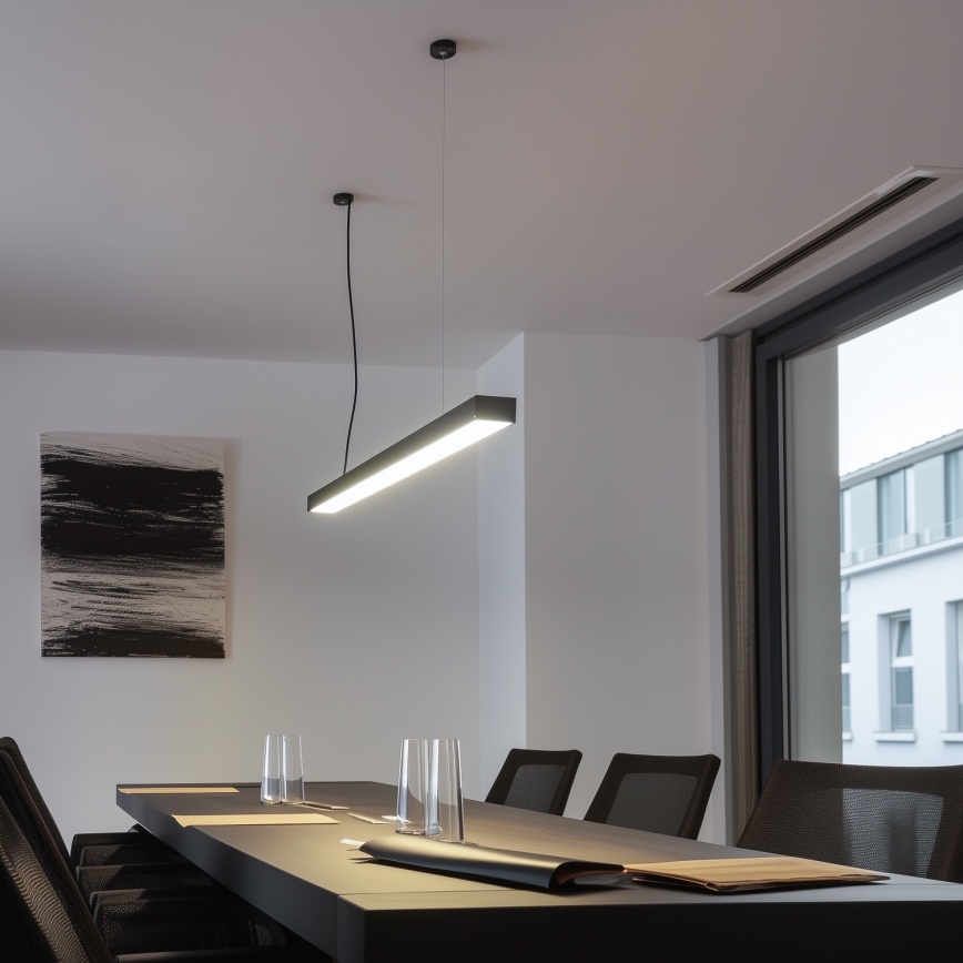 Lampada da soffitto LED a montaggio superficiale o a sospensione CYNIDECO LED/12W/230V 4000K nero