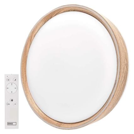Plafoniera LED dimmerabile ILVI LED/30W/230V 2700-6500K Ø 40 cm finitura effetto legno + telecomando