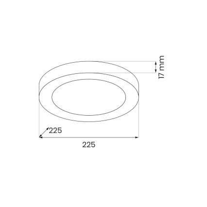 Lampada da soffitto LED EVORA 18W 230V 3000/4000/6000K Ø 22,5 cm bianca