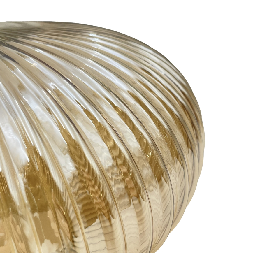 Lampada da soffitto MILOU WOOD 1xE27/15W/230V rovere/beige fumé Ø 29 cm