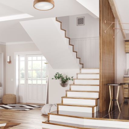Lampada da soffitto OAK 2xE27/60W/230V rovere ? 37,5 cm