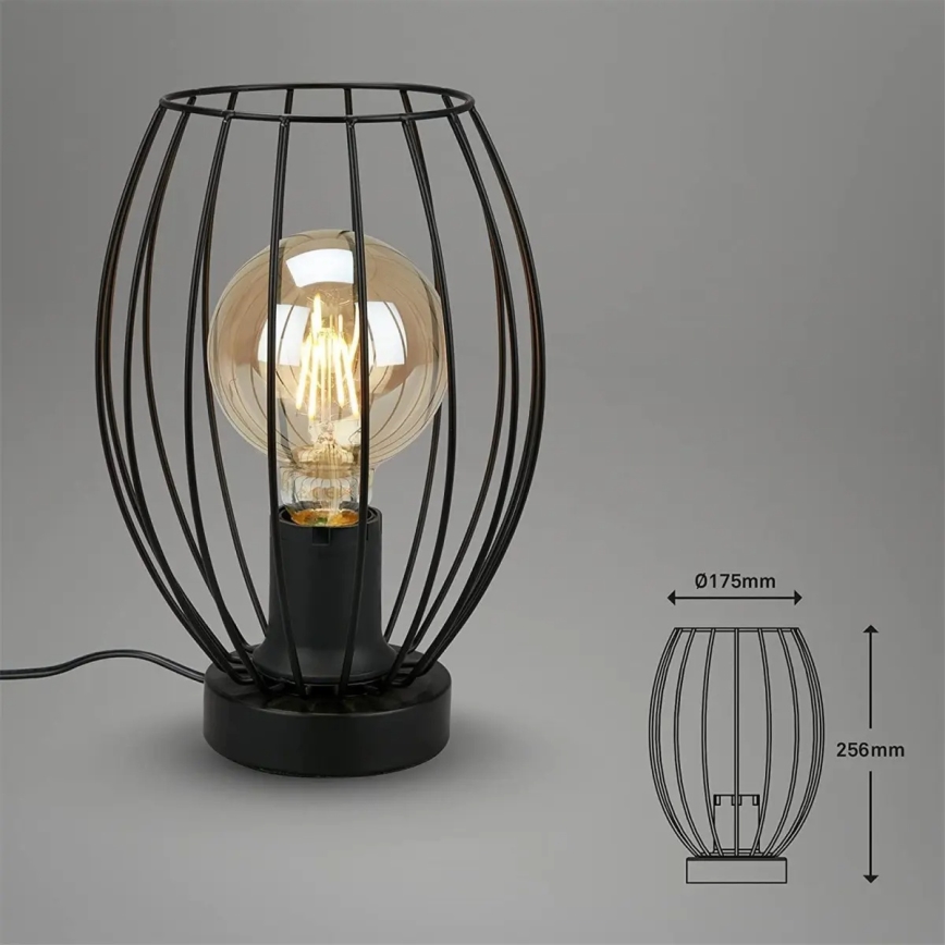 Lampada da tavolo 1xE27/25W/230V nera