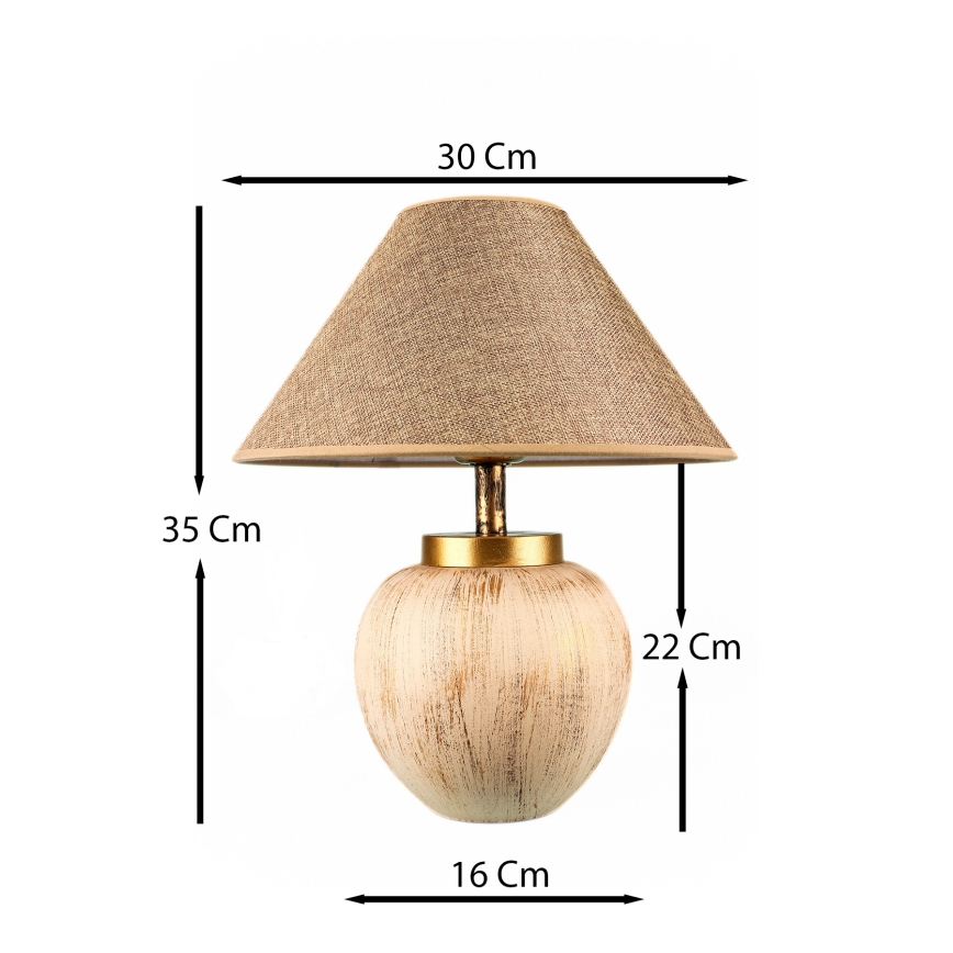 Lampada da tavolo 1xE27/40W/230V beige
