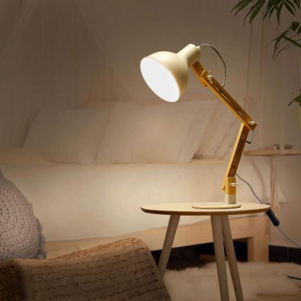 Lampada da tavolo 1xE27/40W/230V bianca