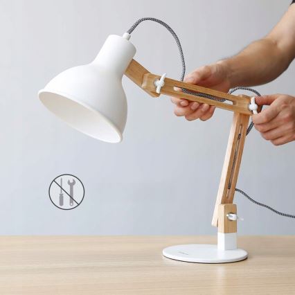 Lampada da tavolo 1xE27/40W/230V bianca
