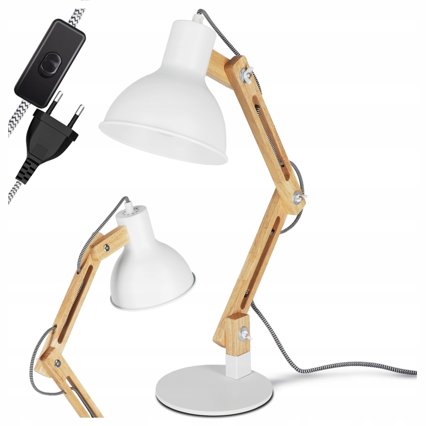 Lampada da tavolo 1xE27/40W/230V bianca